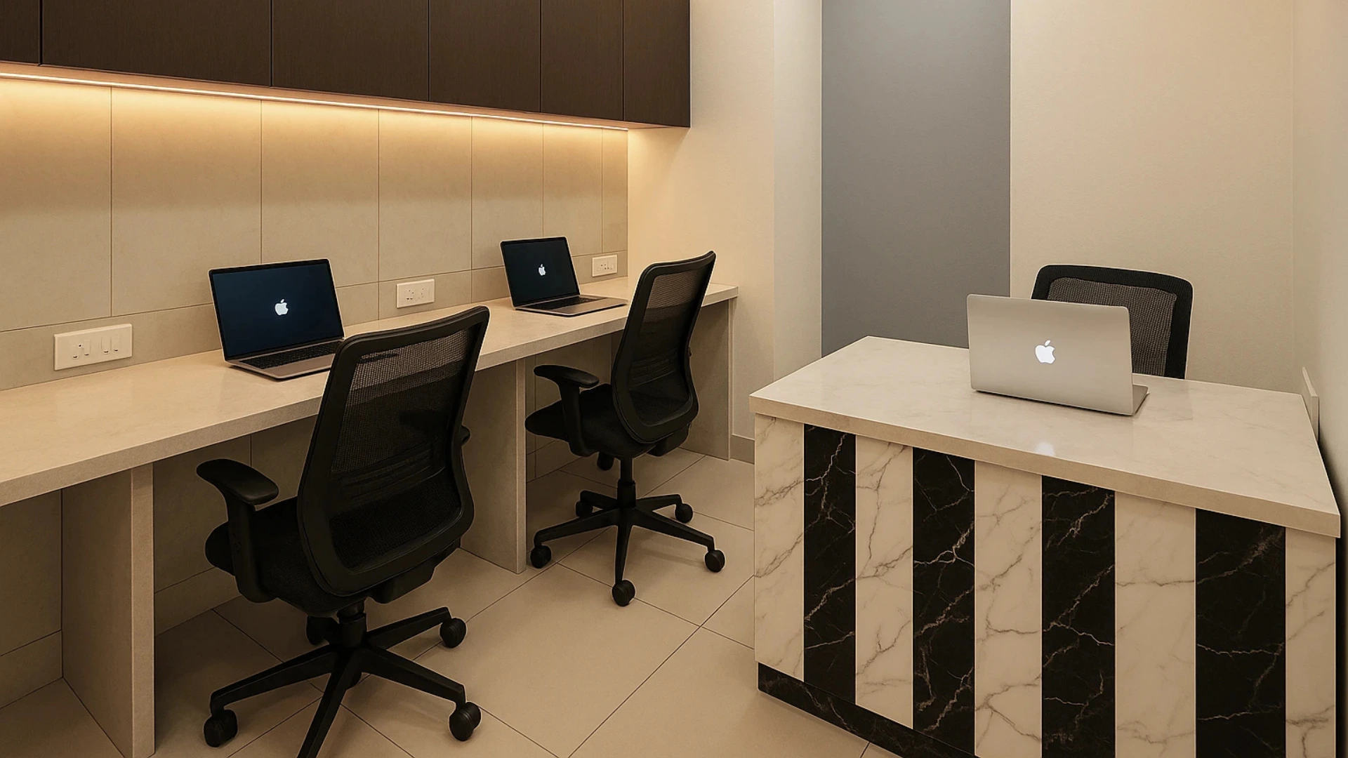 Enclosed Small Office with minimal decor