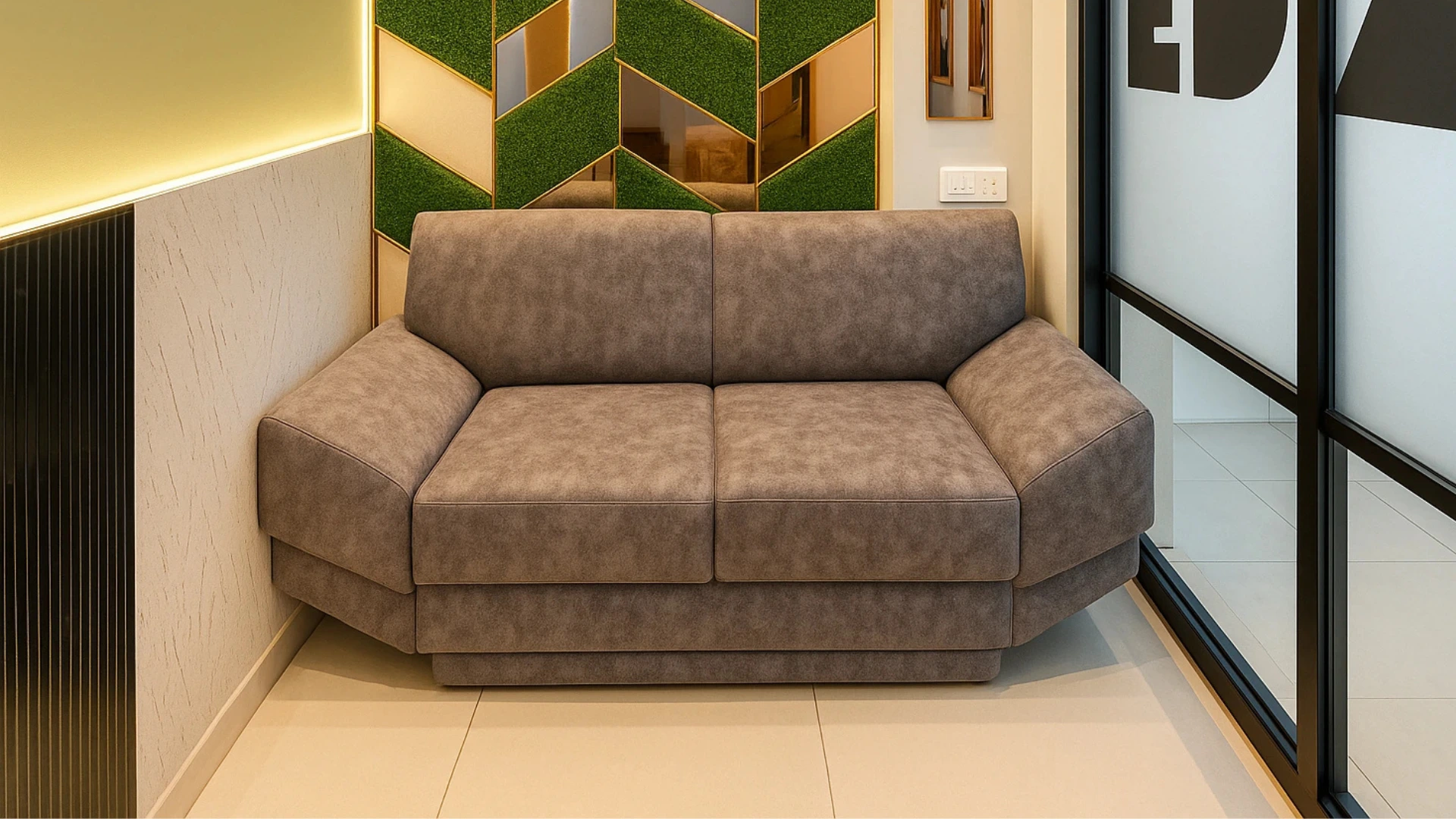 Reception area with modern design and welcoming desk