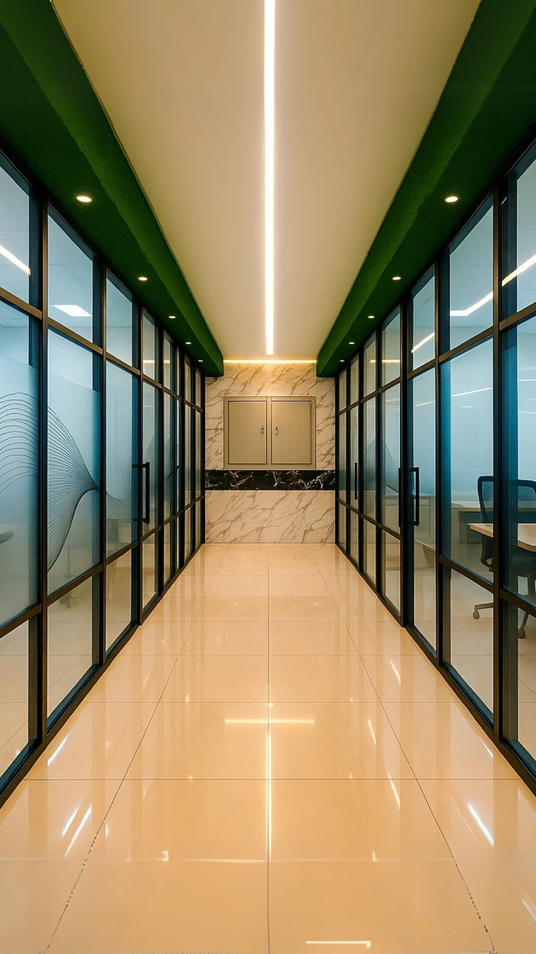 Modern office lobby